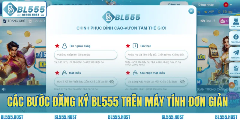 Các bước đăng ký BL555 trên máy tính đơn giản